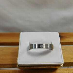 Men's Cubic Zirconia Stainless Steel Ring